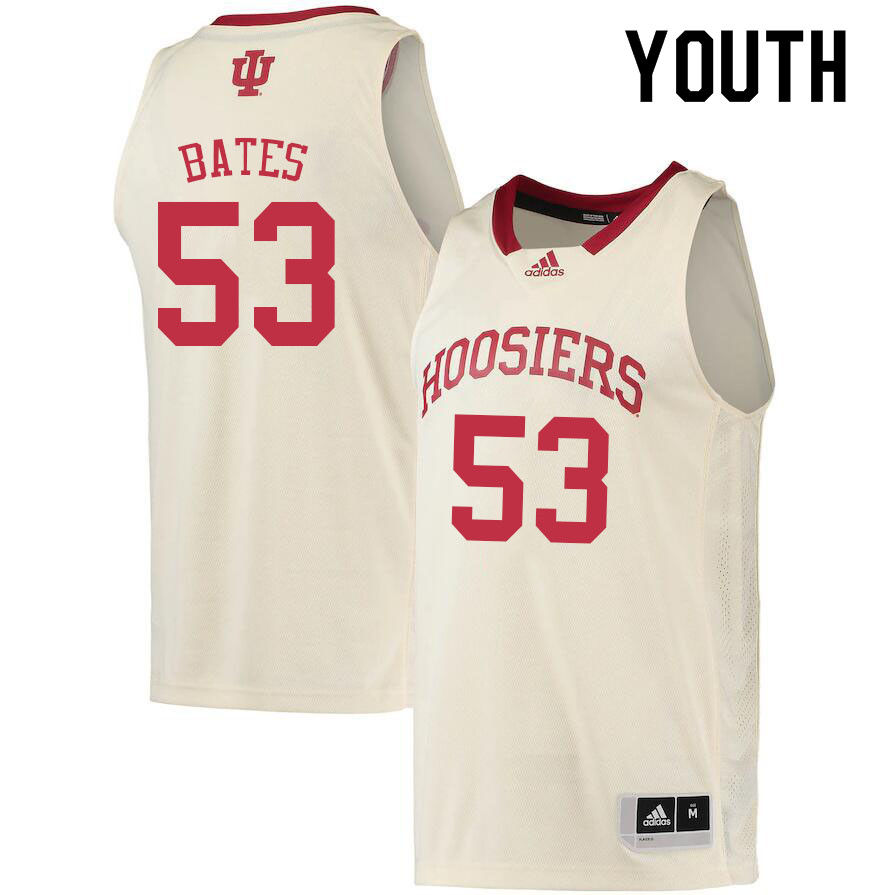 Youth #53 Tamar Bates Indiana Hoosiers College Basketball Jerseys Sale-Cream